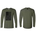 OHCT6016<br>Men's LS Military Green Flag Tee